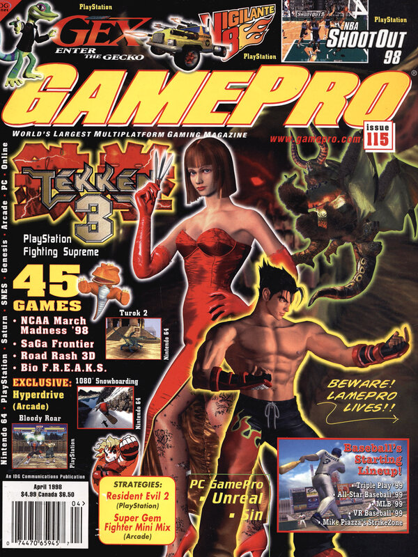 GamePro 115 (Apr 1998) Tekken 3 cover